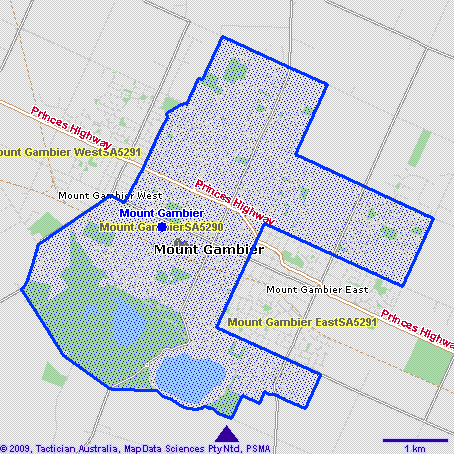 Mount Gambier Map